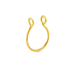 Troli Anello Per Naso Placcato Oro In Acciaio Setto VSE6016G-PET — Anello per naso