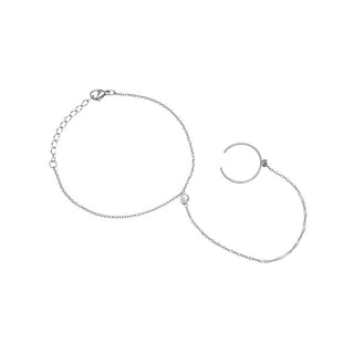 Troli Bracciale In Acciaio Con Zirconi VSB6006S-PET — Bracciale