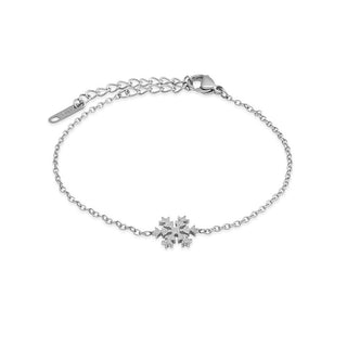 Troli Bracciale In Acciaio Fiocco Di Neve — Bracciale