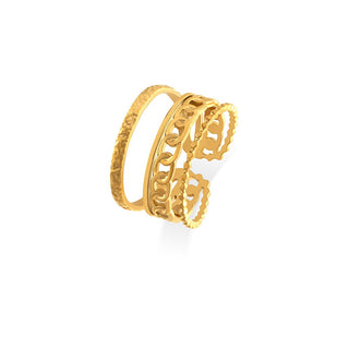 Troli Elegante Verstellbarer Ring aus Stahl 