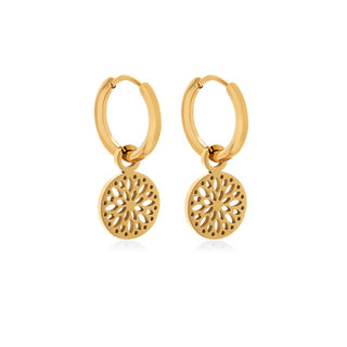 Troli Orecchini Pendenti Placcati Oro 2 In 1 VABRAE019G — Orecchini