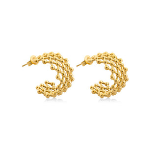 Troli Orecchini A Cerchio Placcati Oro VAAXF216G — Orecchini