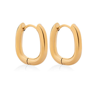 Troli Orecchini Ovali Placcati Oro VBE0147G — Orecchini