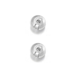 Troli Fermoir pour boucles d’oreilles - 2 paires en silicone argent 