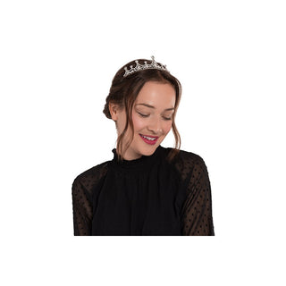Troli Une couronne/diadème fascinant avec des cristaux transparents 