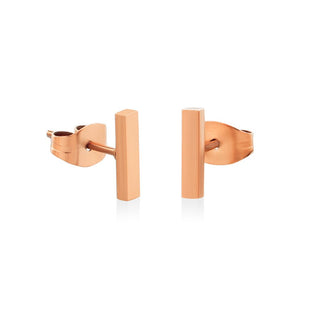 Troli Elegante minimalistische Bronze-Stick-Ohrringe 