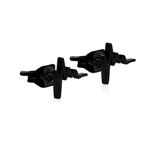 Troli Originale schwarze Heartbeat Ohrringe 