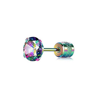 Troli Strahlender Einzelohrring mit farbigem Zirkon Vhlle5096Cc 