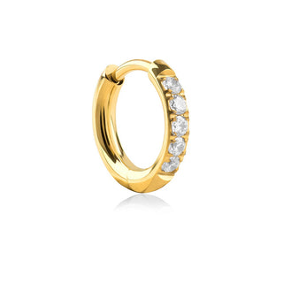 Troli Orecchino Singolo Rotondo Placcato Oro Con Zirconi Vhlle2008G Diametro 0,6 Cm — Orecchini