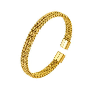 Troli Braccialetto In Acciaio Placcato Oro — Bracciale