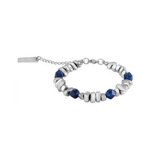 Troli Perlenarmband aus Stahl mit Lapislazuli 