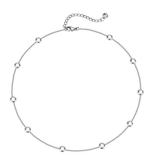 Troli Collana In Acciaio Con Zirconi — Collana