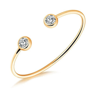 Troli Massives offenes Armband mit Zirkonia 