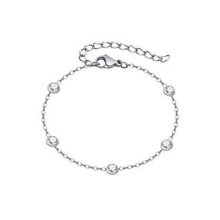 Troli Faszinierendes Armband aus Stahl mit Zirkonia 