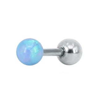 Troli Piercing-Ohrring mit synthetischem Opal Azzurro 