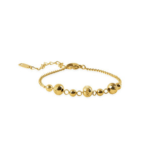 Troli Elegante Goldplated Bracelet with Cut Beads 