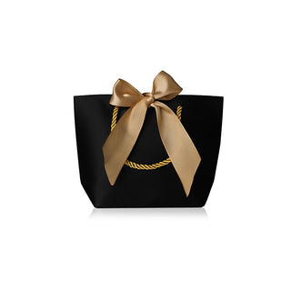 Troli Schwarze Geschenktasche mit goldenem Band S 