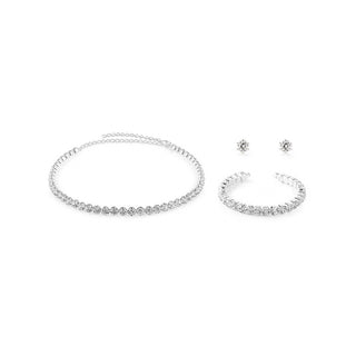 Troli Parure Con Cristalli (Collana, Bracciale, Orecchini) — Parure