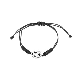 Troli Schwarzes Textilarmband Fußball 