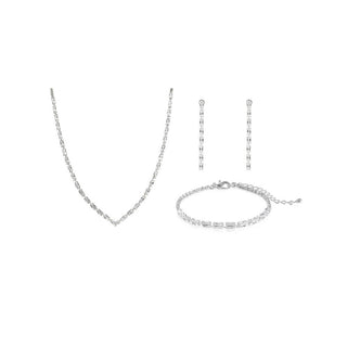 Troli Set Gioielli Con Cristalli Trasparenti (Collana, Bracciale, Orecchini) — Parure