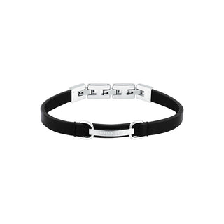 Trussardi Armbånd til mænd i sort læder T-Leather Tjaxz08 