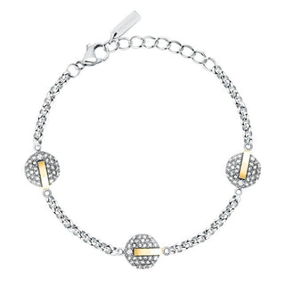 Trussardi Bracciale Acciaio Bicolore T-Round — Bracciale