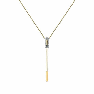 Trussardi Collier moderne en acier plaqué or Concept Tjayy01 