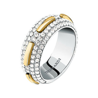 Trussardi Anello In Acciaio Bicolore Concept Tjayy12012 Circuito 52 Mm — Anello