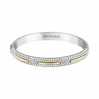 Trussardi Bracciale Bicolore Solido Con Cristalli Trasparenti Concept Tjayy04 — Bracciale