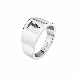 Trussardi Anello In Acciaio Da Uomo T-Steel Tjaxv450 Circuito 65 mm — Anello