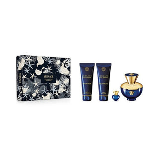 Versace Pour Femme Dylan Blue Edp 100 ml + Lozione Corpo 100 ml + Gel Doccia 100 ml + Edp 5 ml — Set profumo
