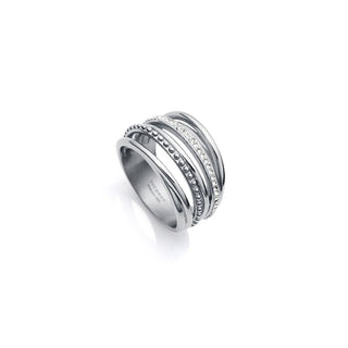 Viceroy Anello Acciaio Zirconi Cubici Chic Circuito 52 mm — Anello