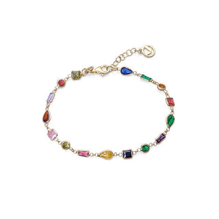 Viceroy Bracciale Giocoso Placcato Oro Con Zirconi Colorati Elegante 1342P100-39 — Bracciale