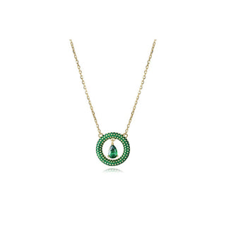 Viceroy Luxus-Halskette vergoldet mit Zirkonia Verde 15122C100-32 