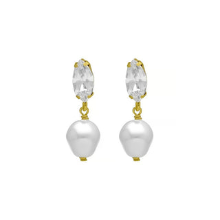 Victoria Cruz Orecchini Perle Barocche Placcate Oro — Orecchini