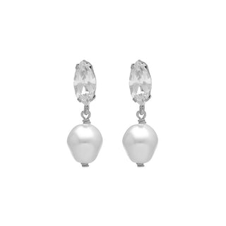 Victoria Cruz Orecchini Perle Barocche Argento — Orecchini