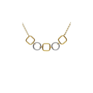 Victoria Cruz Elegante Collana In Argento Bicolore Nivola A5509-Bg — Collana