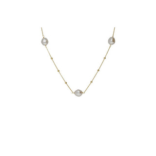 Victoria cruz Collana Lunga Oro Perle Sintetiche Sera A5566-00Dg — Collana
