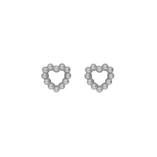 Victoria cruz Orecchini Argento Cuori Perle Sera A5574-00Ht — Orecchini