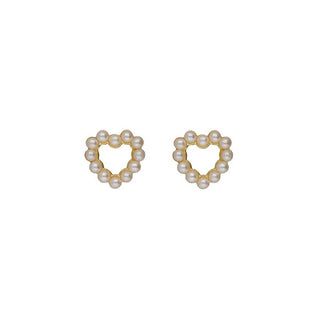 Victoria cruz Orecchini Oro Cuori Perle Sera A5574-00Dt — Orecchini