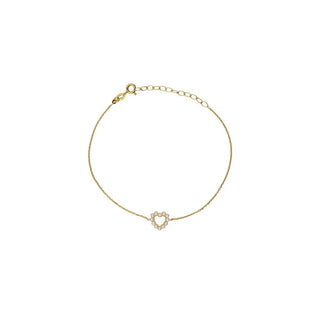 Victoria cruz Bracciale Oro Cuore Perle Sera A5576-00Dp — Bracciale