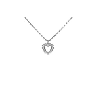 Victoria cruz Collana Argento Cuore Perle Sera A5575-00Hg — Collana