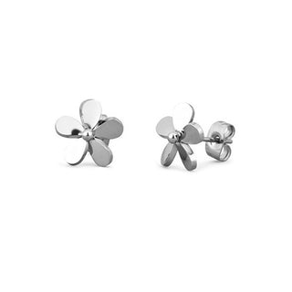 Vuch Wunderschöne Ohrringe aus Stahl Fiori Fleurette Silber 