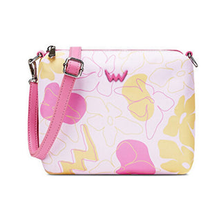Vuch Skuldertaske til kvinder Nuria Flowers Line Rosa 
