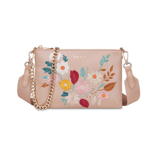 Vuch Borsa A Tracolla Lylann Flowers Beige — Borsa a tracolla