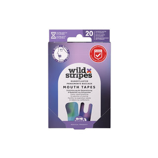 Wild Stripes Parches Sunset Mouth para favorecer la respiración nasal nocturna (Mouth Patches) 20 piezas 
