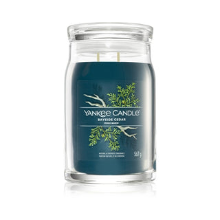 Yankee Candle Signature Large Glass Aromatic Candle Bayside Cedar 567 G 