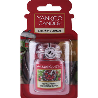 Yankee Candle Placa para coche de lujo, color rojo frambuesa, 1 pieza 