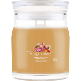 Yankee Candle Vela Aromática Signature En Vidrio Mediano Mango Ice Cream 368 G 