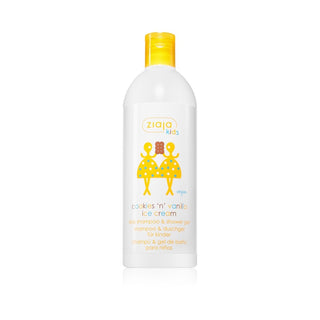 Ziaja Shampooing et Gel Douche Biscuits et Glace à la Vanille (Shampooing et Gel Douche pour Enfants) 400 Ml 